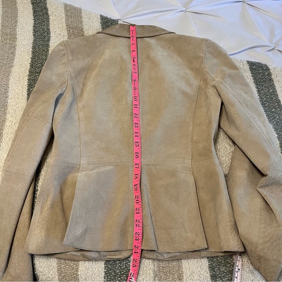 Ann Taylor Loft 100% Leather Jacket Size 4 Tan Leather Jacket - Picture 7 of 12